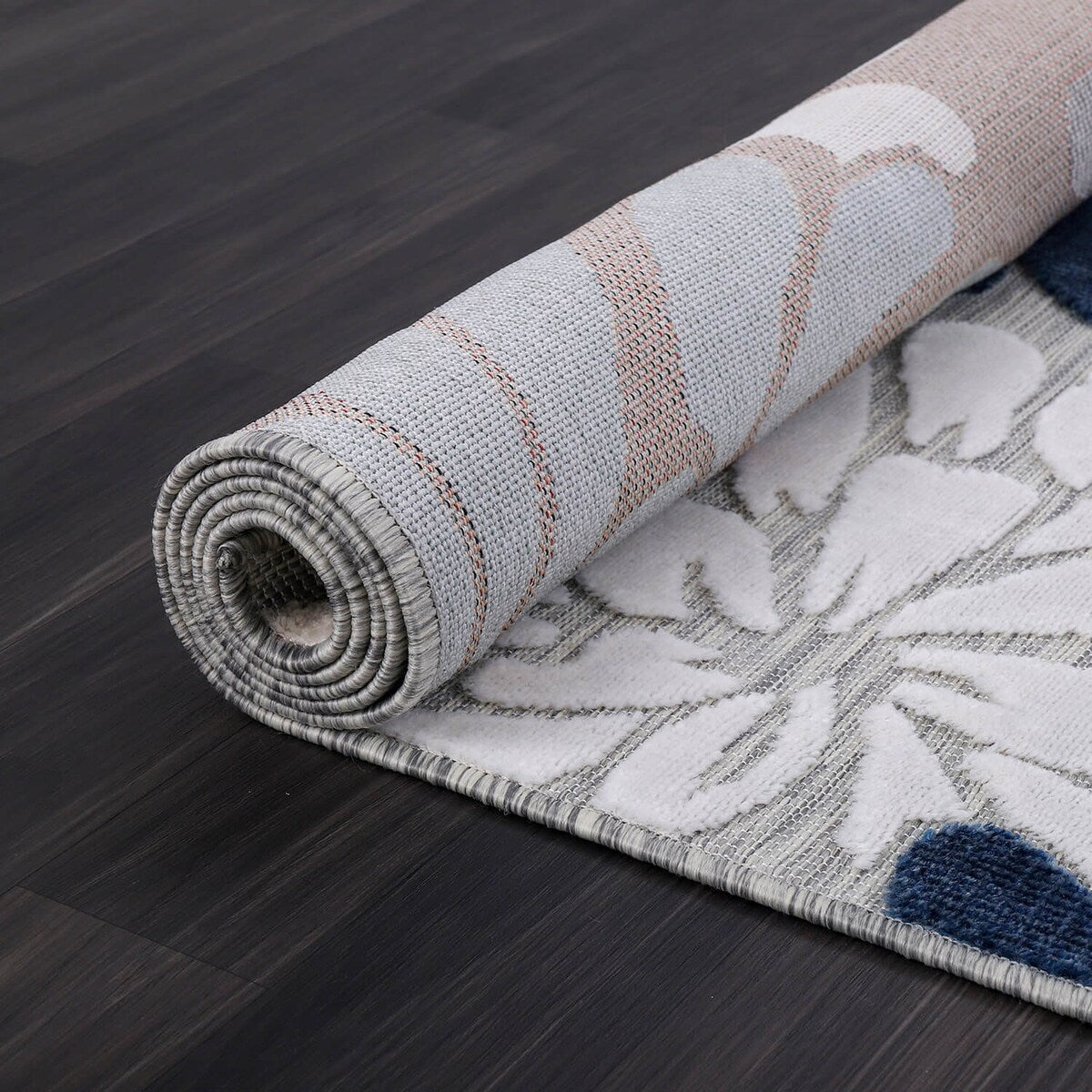 VILLADECOR Floral Indoor Outdoor Area Rug Low High Pile Rugs For Patio