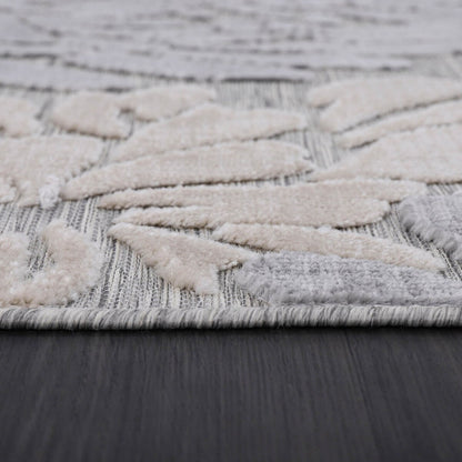 VILLADECOR Floral Indoor Outdoor Area Rug Low High Pile Rugs For Patio