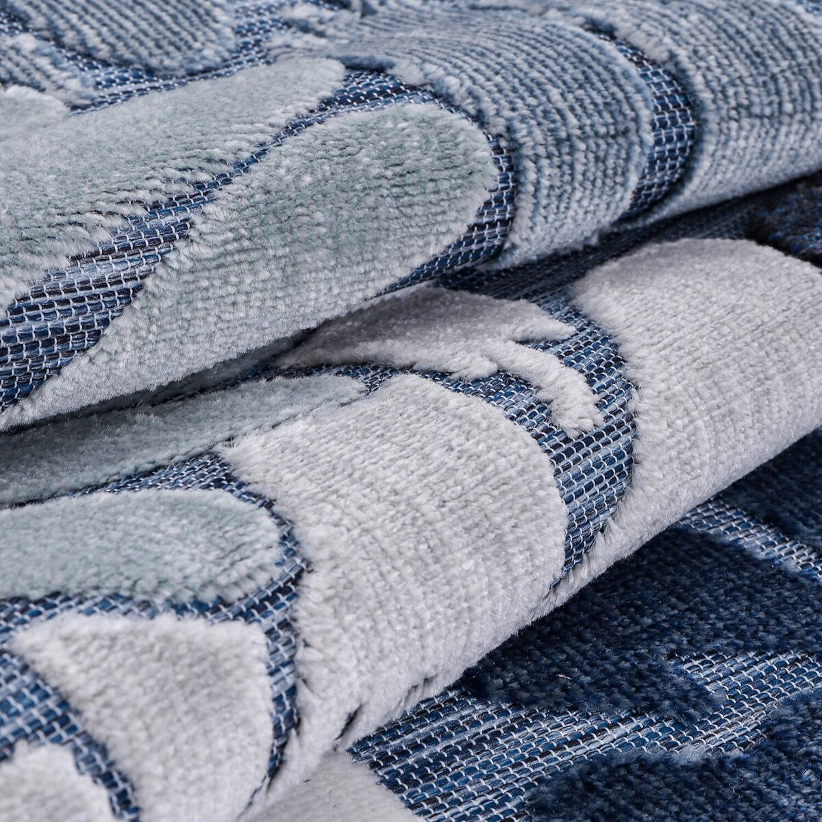 VILLADECOR Floral Indoor Outdoor Area Rug Low High Pile Rugs For Patio