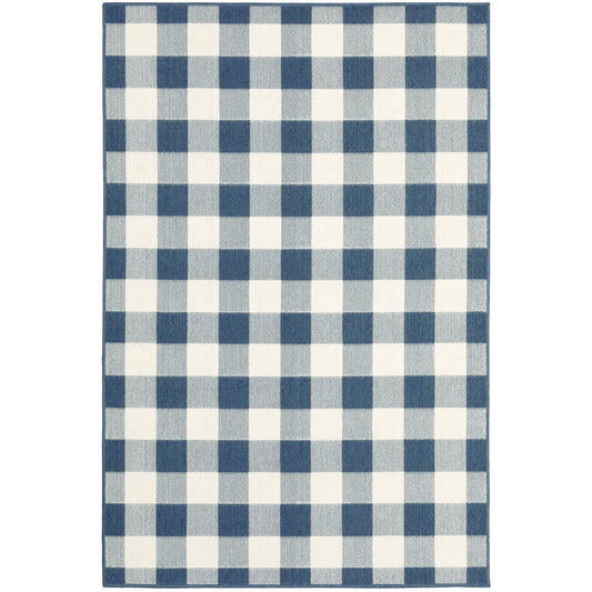 Vista Home Malta Gingham Check Indoor/Outdoor Area Rug