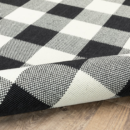 Vista Home Malta Gingham Check Indoor/Outdoor Area Rug