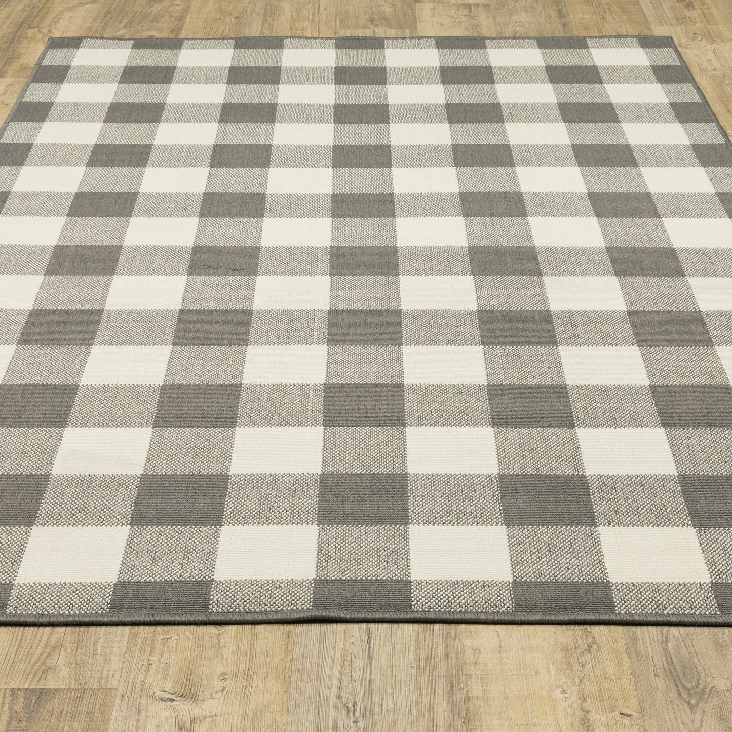 Vista Home Malta Gingham Check Indoor/Outdoor Area Rug