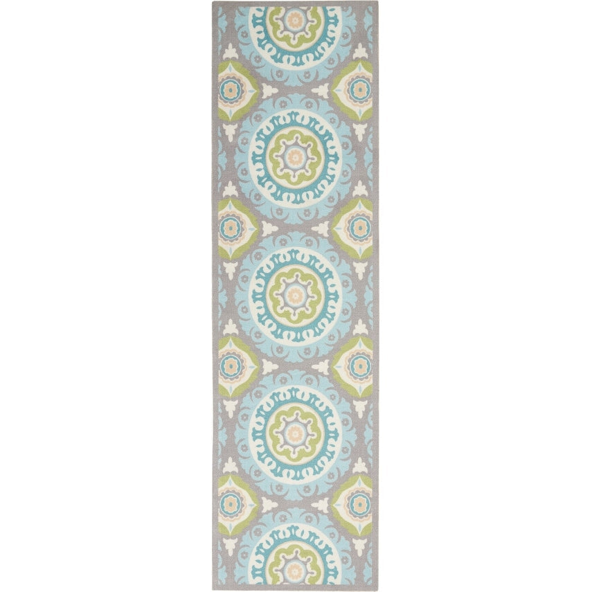 Waverly Sun N' Shade Indoor Outdoor Boho Medallion Area Rug