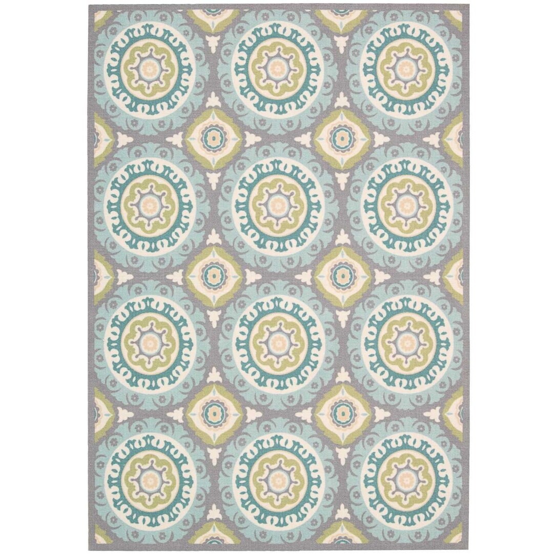Waverly Sun N' Shade Indoor Outdoor Boho Medallion Area Rug