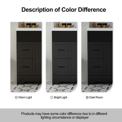 Ensemble de meuble-lavabo Wavy Line 30/36/48 avec lavabo et robinet