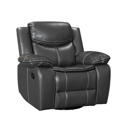 Fauteuil inclinable chauffant et massant en cuir durable à siège large