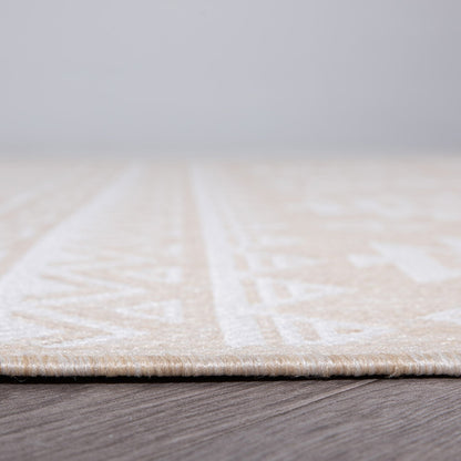 World Rug Gallery Distressed Geometric Bohemian Textured Flat Weave Indoor/Outdoor Area Rug