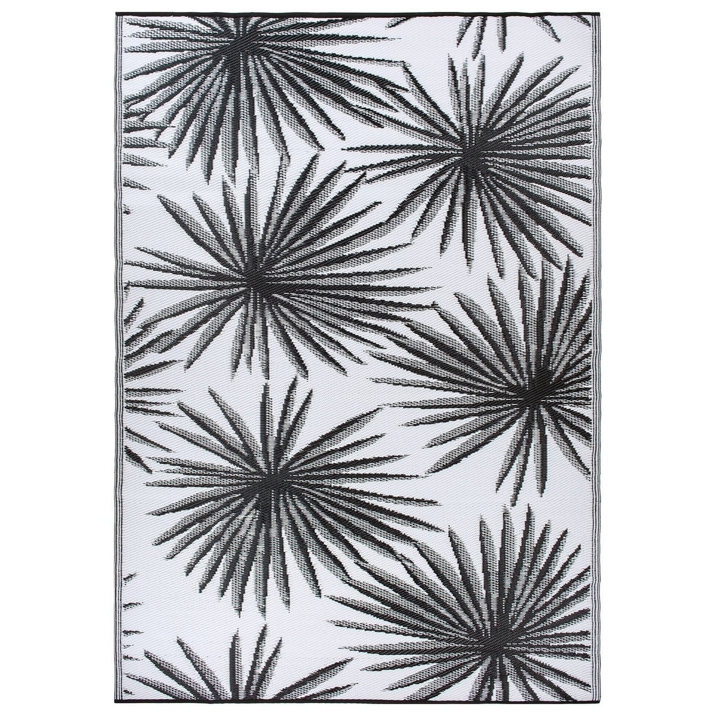 World Rug Gallery Floral Tropical Reversible Recycled Plastic Outdoor Rugs