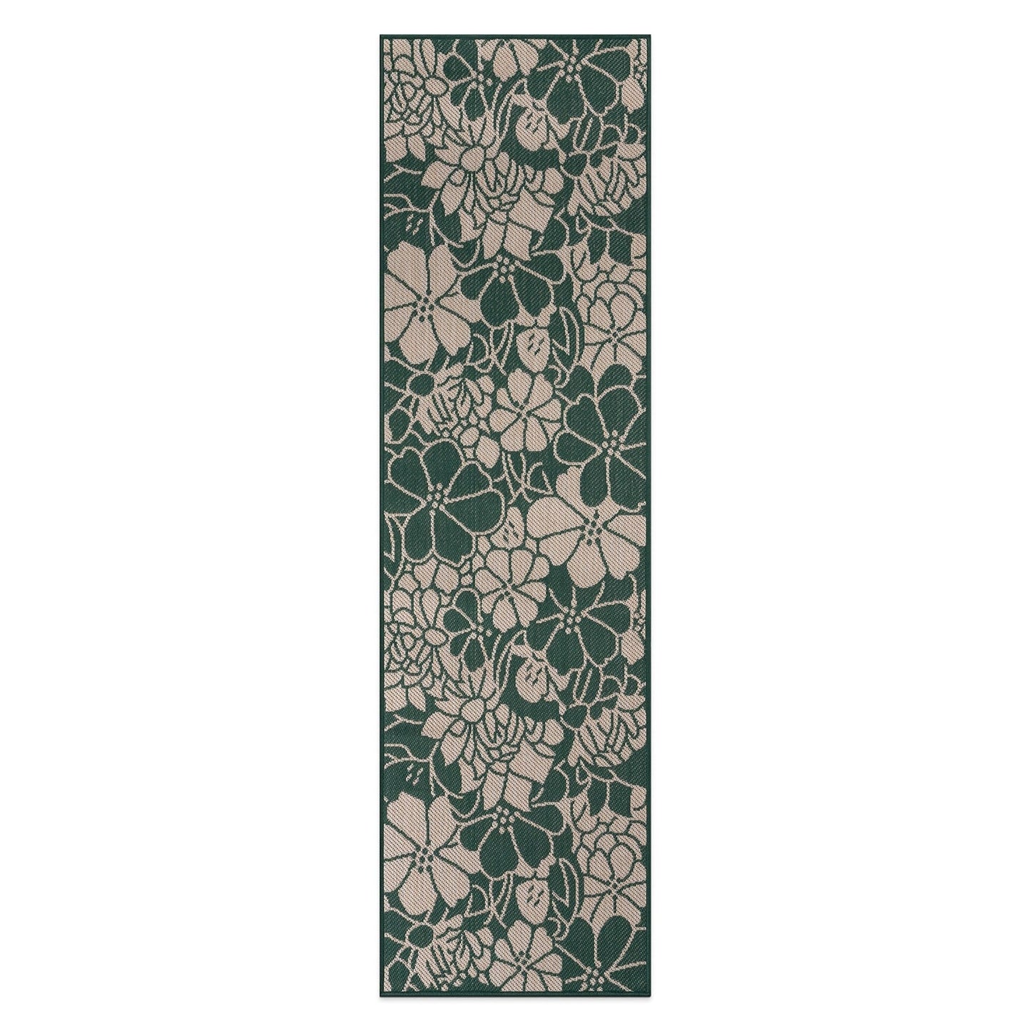 World Rug Gallery Modern Floral Flowers Textured Flat Weave Indoor/Outdoor Area Rug