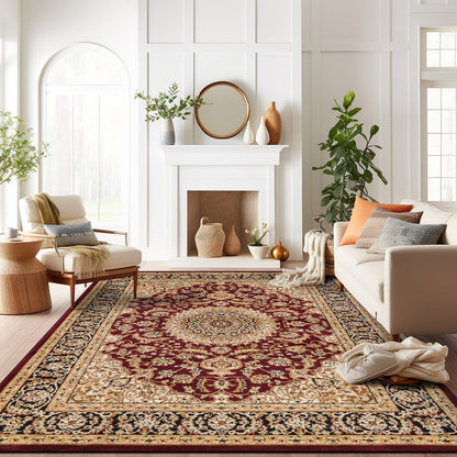 World Rug Gallery Traditional Oriental Medallion Area Rug
