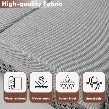 Ensemble de conversation de 4 pièces pour patio extérieur XIZZI avec table