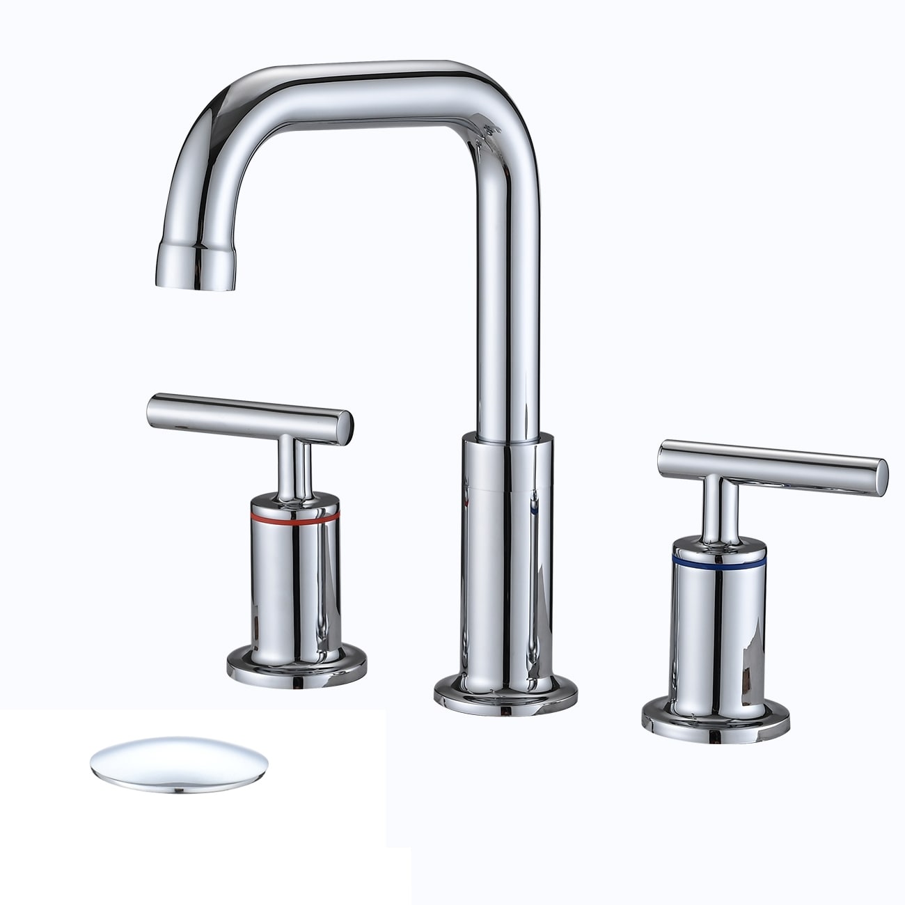 YASINU 8 Inch Luxury Widespread Bathroom Sink Faucet with Pop-Up Drain