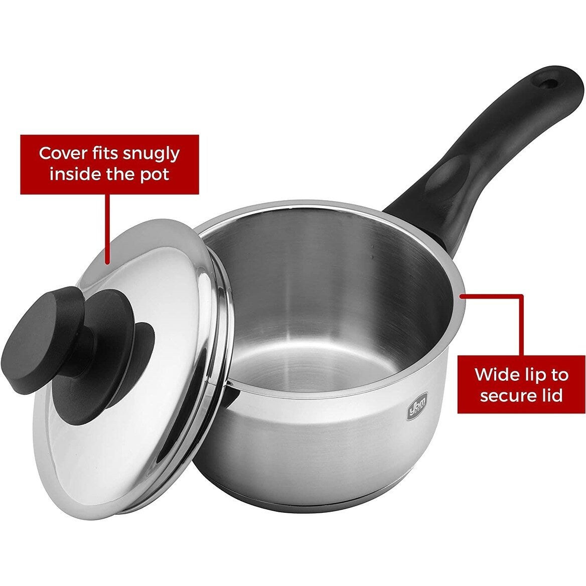 YBM Home Professional Chef's 18/10 Stainless Steel Stock Pot, Induction Compatible