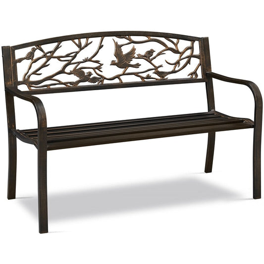 Banc de jardin Yaheetech en métal pour l'extérieur - N/A