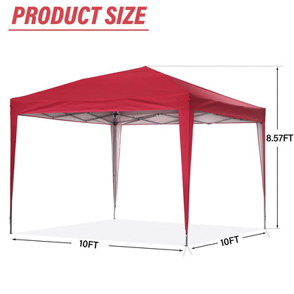 Zenova 10' x 10' Outdoor Pop Up Canopy Tent Patio Gazebo Party Wedding Tent
