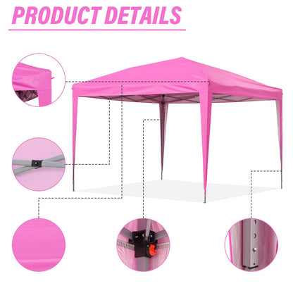 Zenova 10' x 10' Outdoor Pop Up Canopy Tent Patio Gazebo Party Wedding Tent
